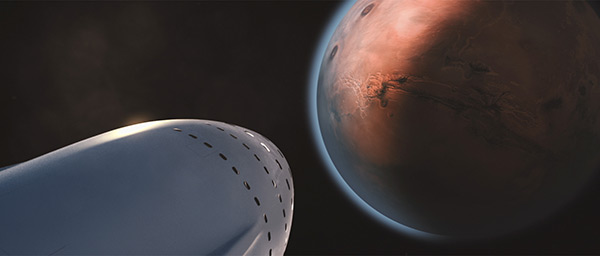 SpaceX ITS approaching Mars