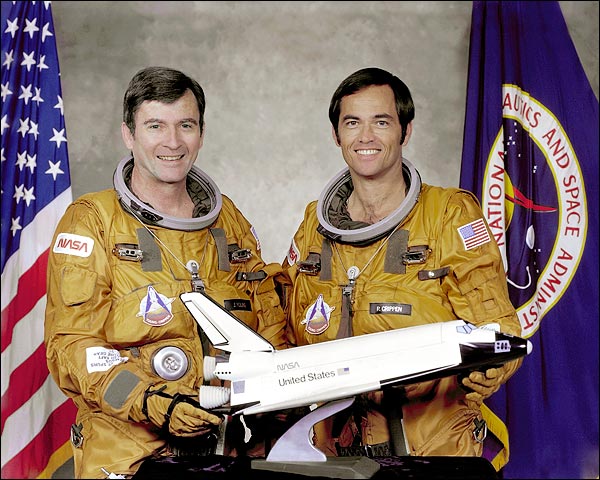 STS-1 astronauts John W. Young and Robert L. Crippen