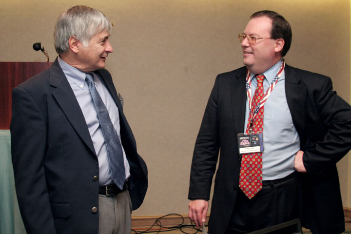 Seth Shostak of SETI, and Kirby Ikin of the National Space Society at 2006 International Space Development Conference