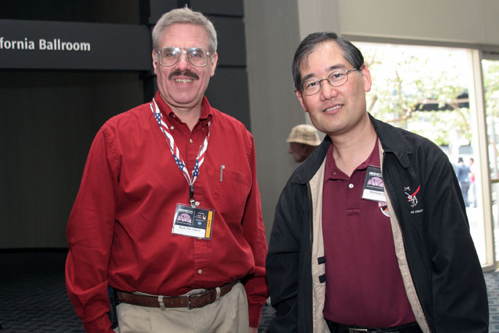 Star Trek artists Rick Sternbach and Michael Okuda at 2006 International Space Development Conference