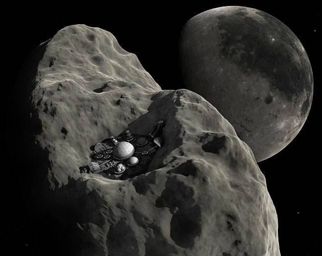 Space Art Contest Asteroid Colony Closeup
