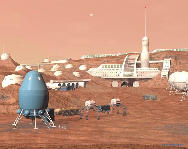 Space Art Contest Mars Tharsis Settlement