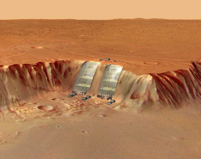 Space Art Contest Martian Cliff Base