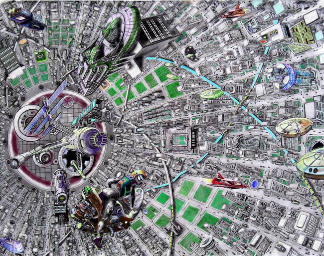 Space Settlement Art Contest Inside Orbital City