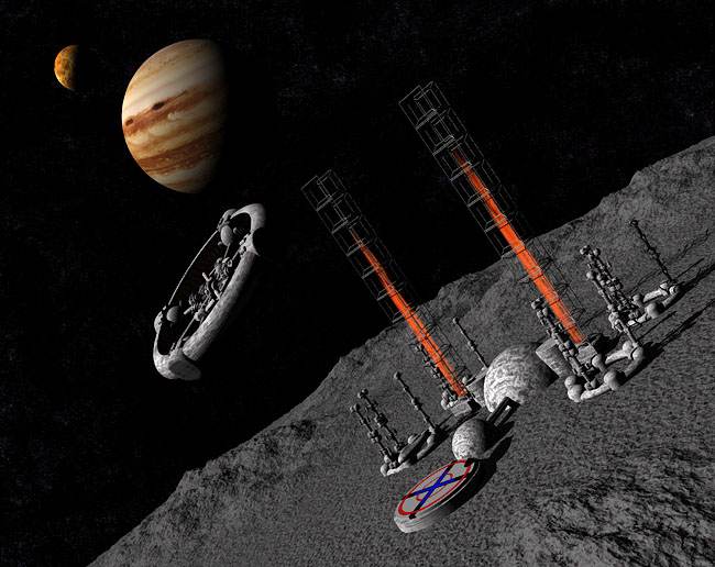 Space Settlement Art Contest Jovian Asteroid Diversion Project