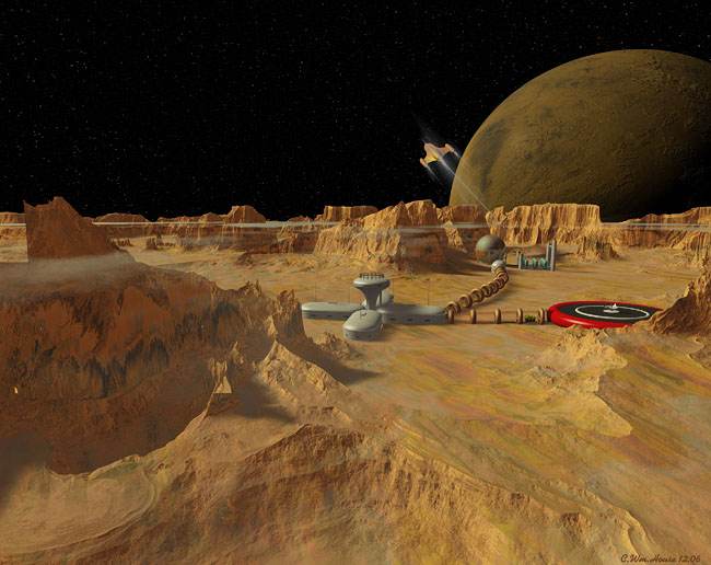 Space Settlement Art Contest Phobos Base