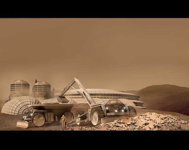 Space Settlement Art Contest Versteeg Mars Settlement Construction