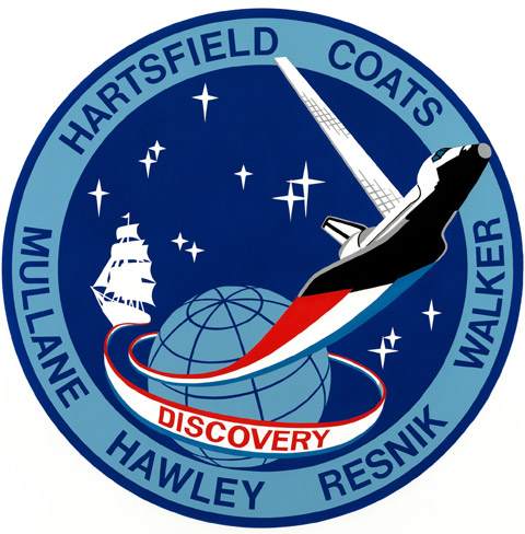 space shuttle sts 41d mission patch