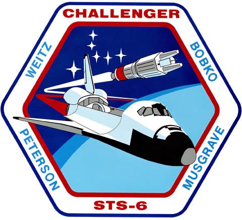 space shuttle sts 6 mission patch