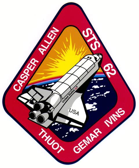 space shuttle sts 62 patch