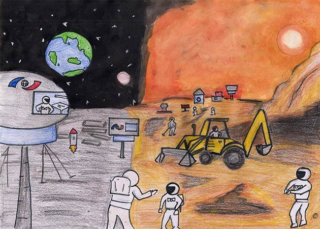 2017 student art contest People Living and Working in Space Settlements