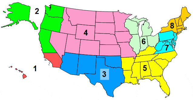 US regions map
