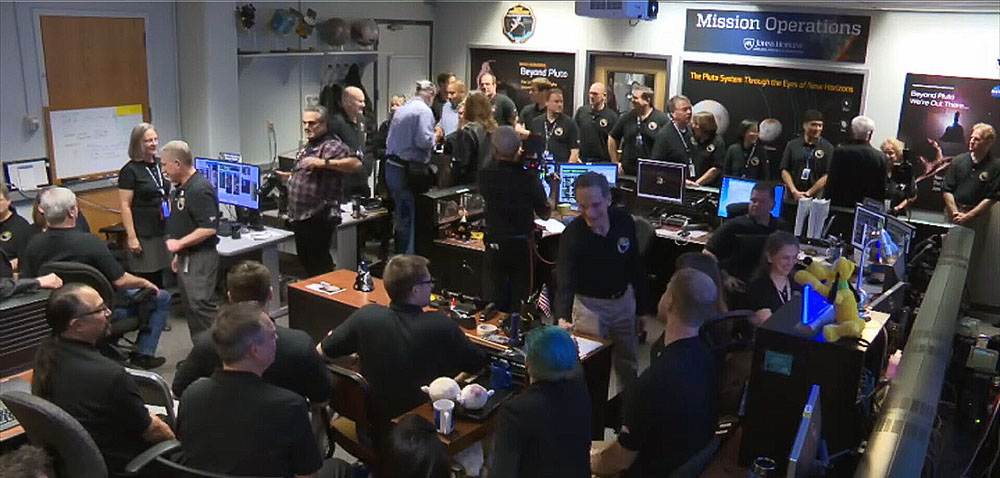 New Horizons Missions Operations Center After Signal-Acquisition From Ultima Thule Flyby 
