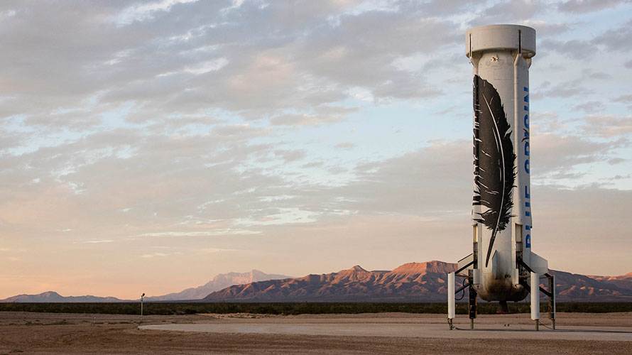 Blue Origin New Shepard landed booster