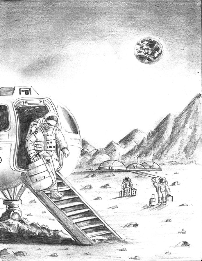 Arrival at the Lunar Base