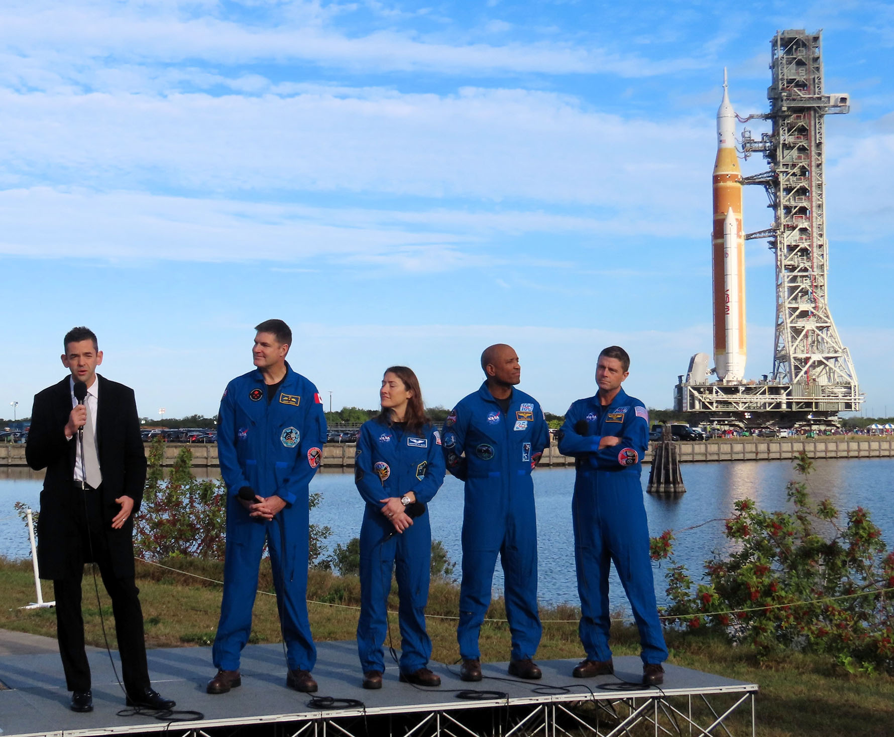 Artemis crew and Isaacman