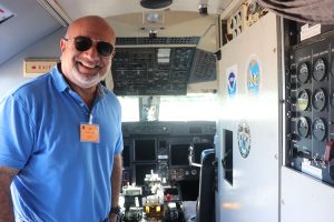 Burt Dicht inside NOAA Gulfstream IV