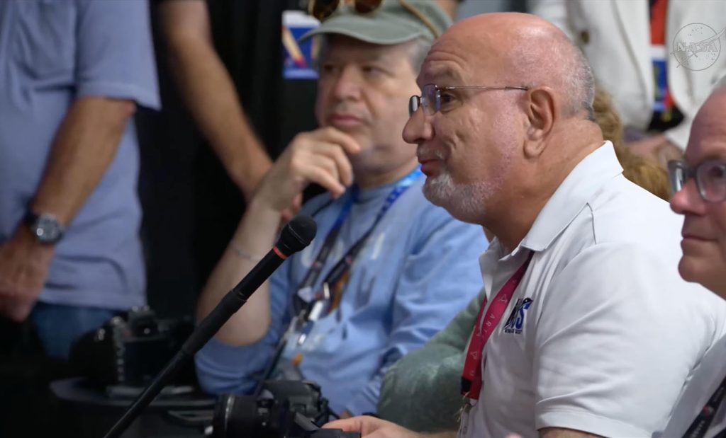 Burt at NASA press conference