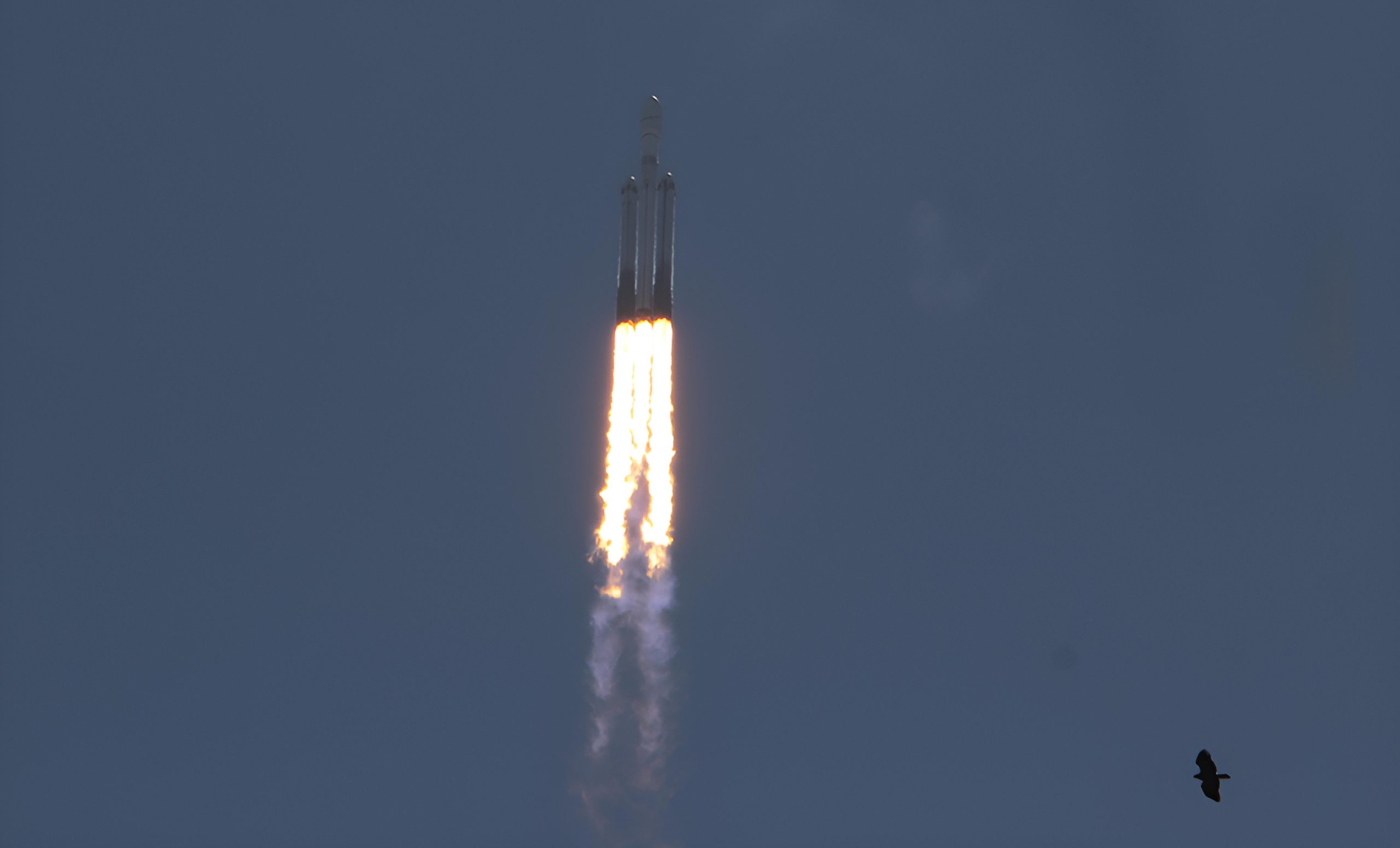 Falcon Heavy in flight