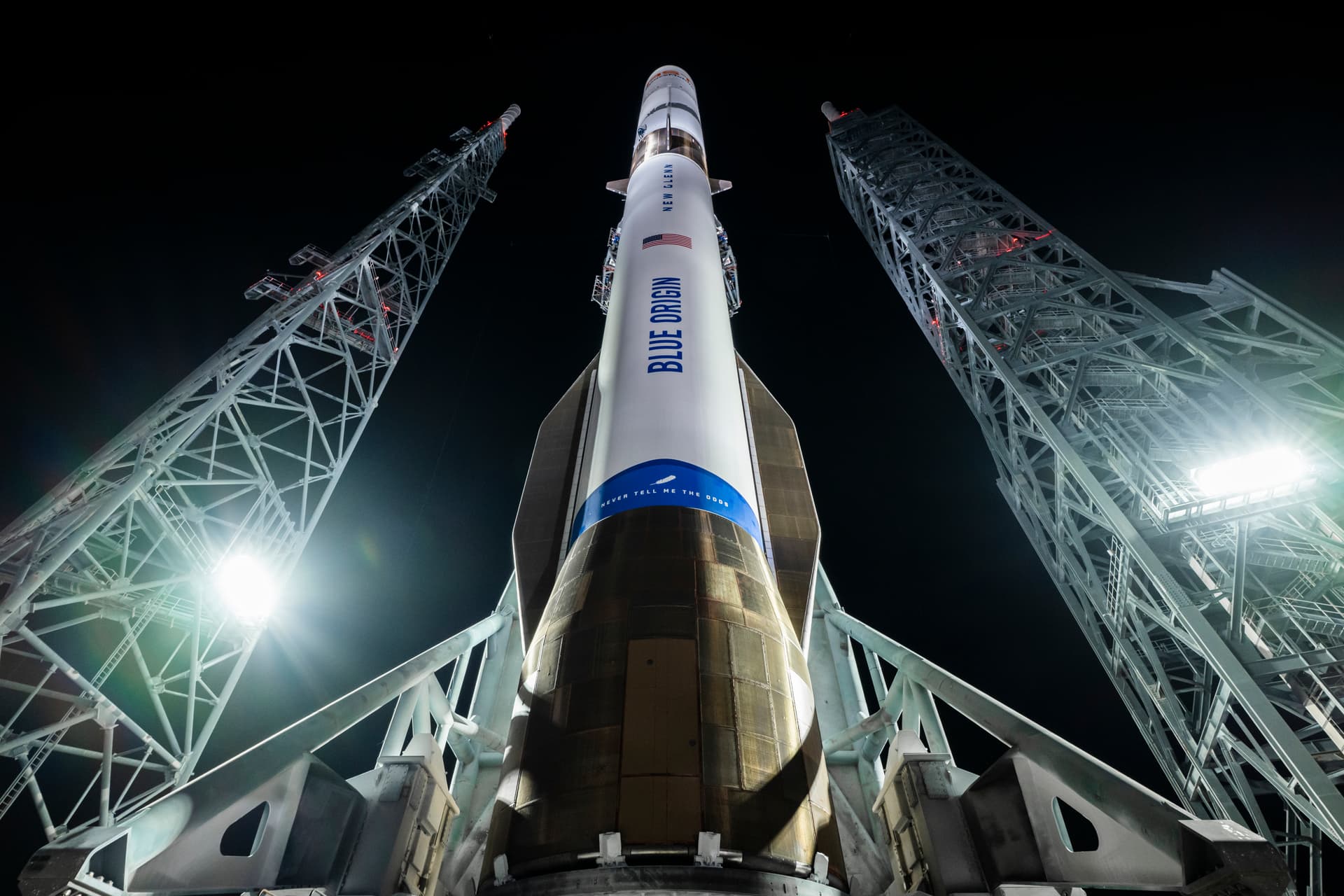 New Glenn on launch pad for previous flight