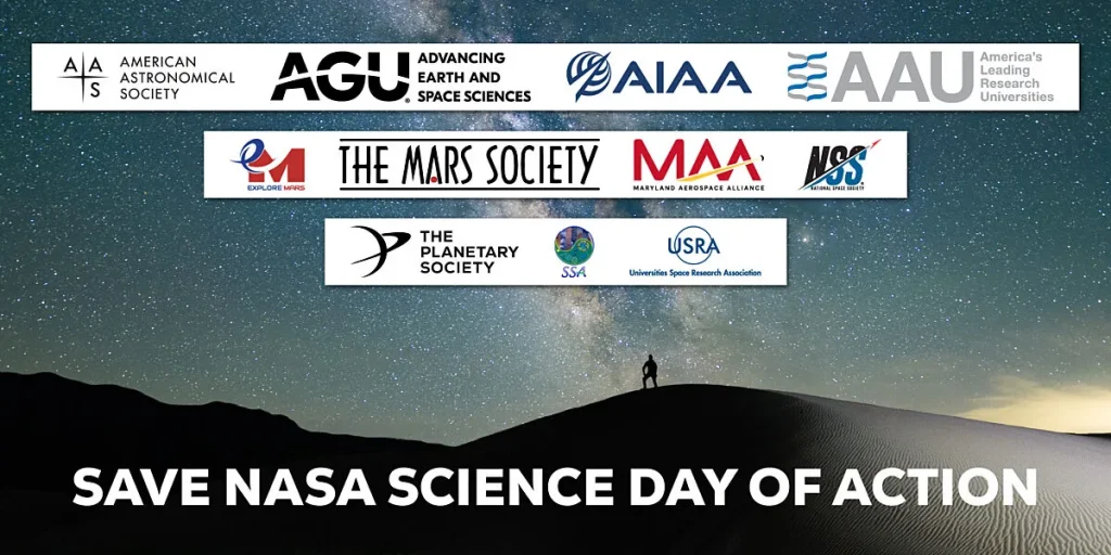 Save NASA Science Day of Action Eventbrite Graphic