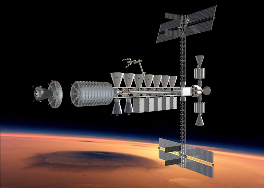 logistics base in Mars orbit