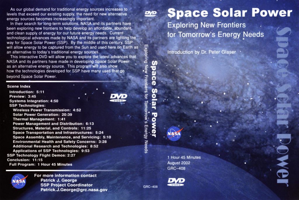 nasa space solar power dvd large