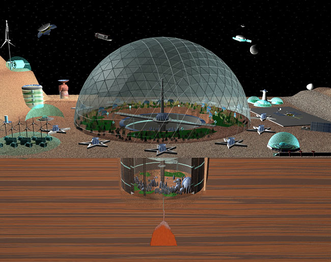 Space Settlement Art Contest: Biodome City 2