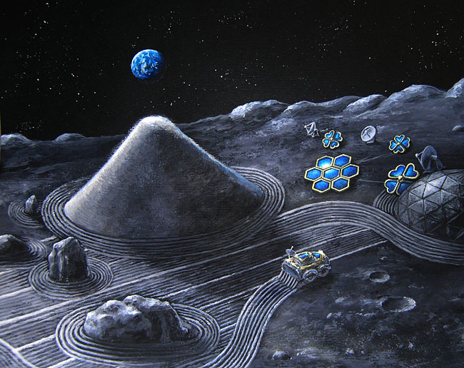 Space Settlement Art Contest: Lunar Zen Garden