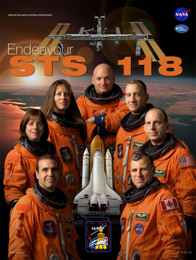 space shuttle sts 118 poster