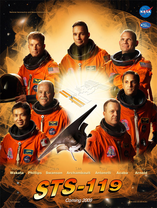 space shuttle sts 119 poster
