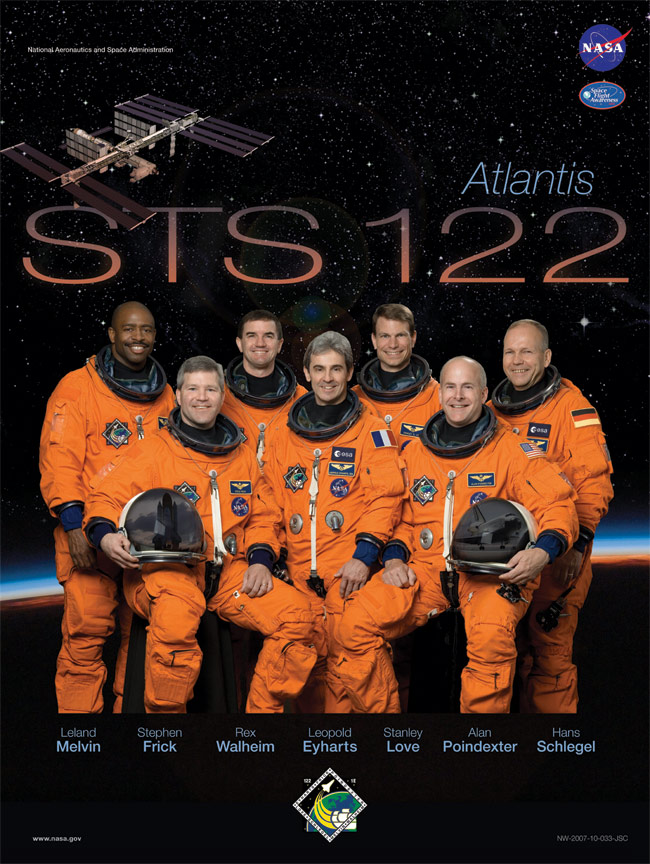 space shuttle sts 122 poster