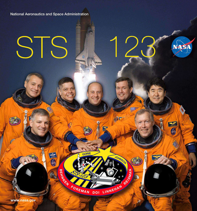 space shuttle sts 123 crew