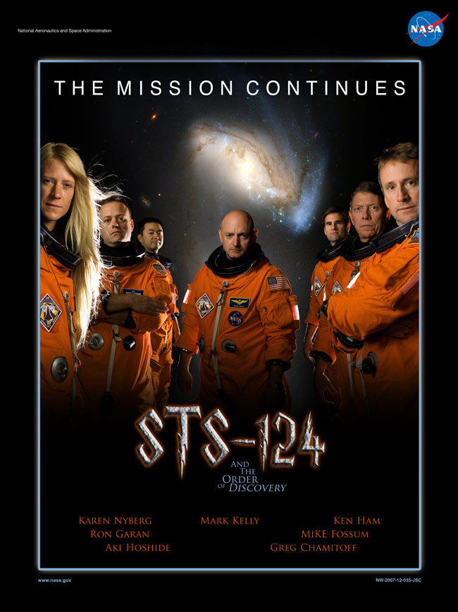 space shuttle sts 124 poster