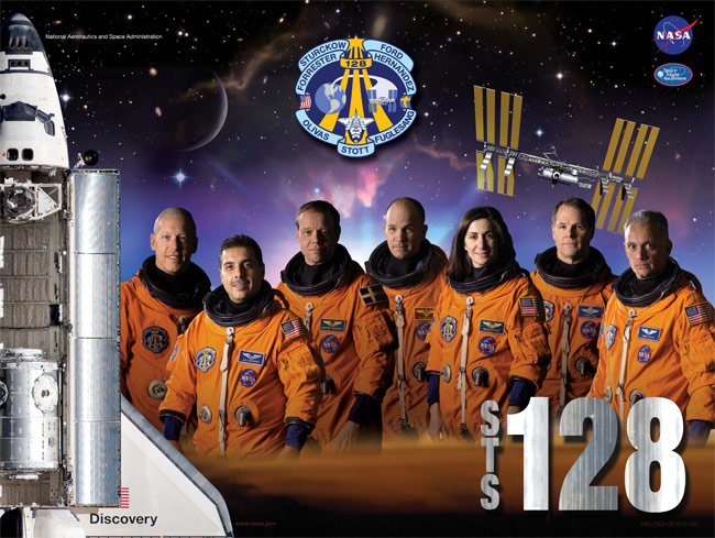 space shuttle sts 128 poster
