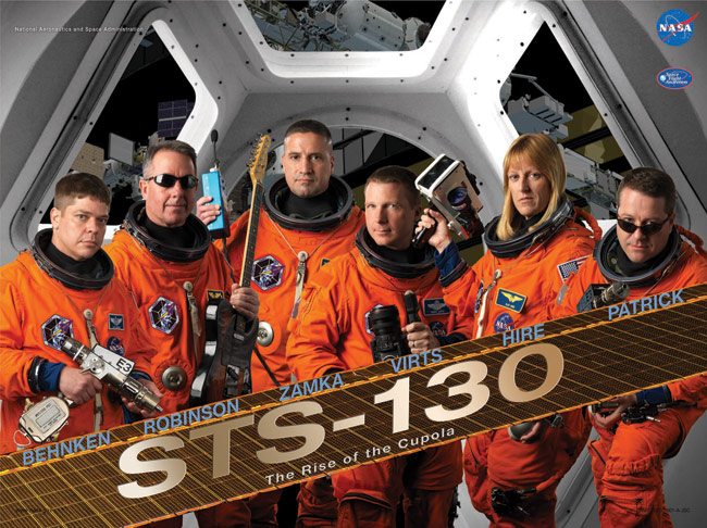 space shuttle sts 130 poster