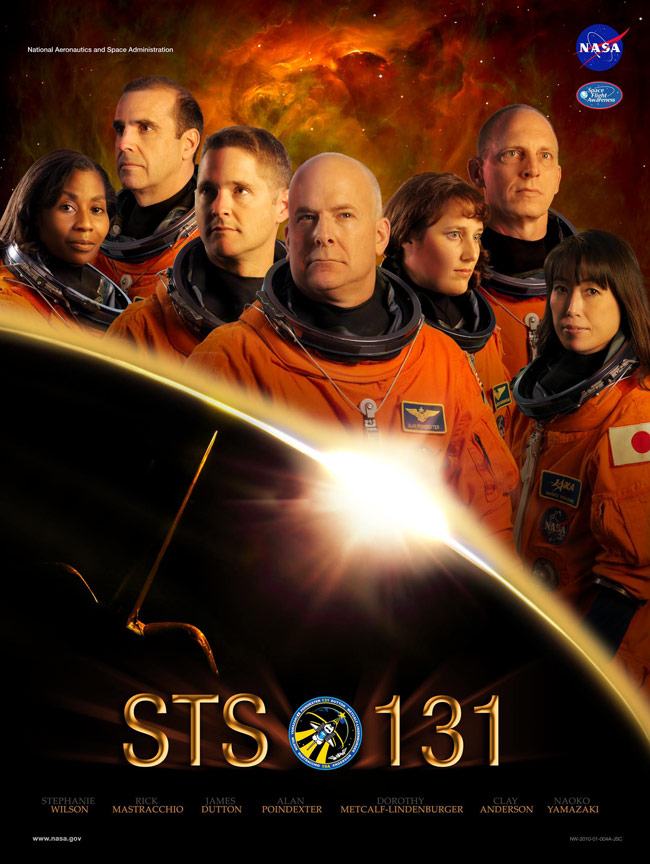 space shuttle sts 131 poster